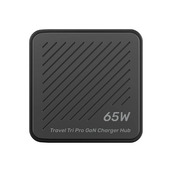 Picture of Travel Tri Pro 65W 3-in-1 GaN Charger Hub. with Interchangeable Plugs