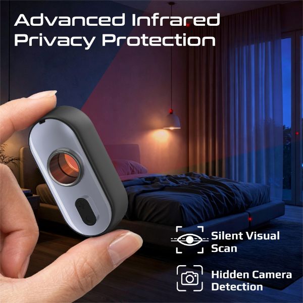 Picture of Portable Anti-Peep IR Camera Detector with Trigger Alarm & Flashlight. Black