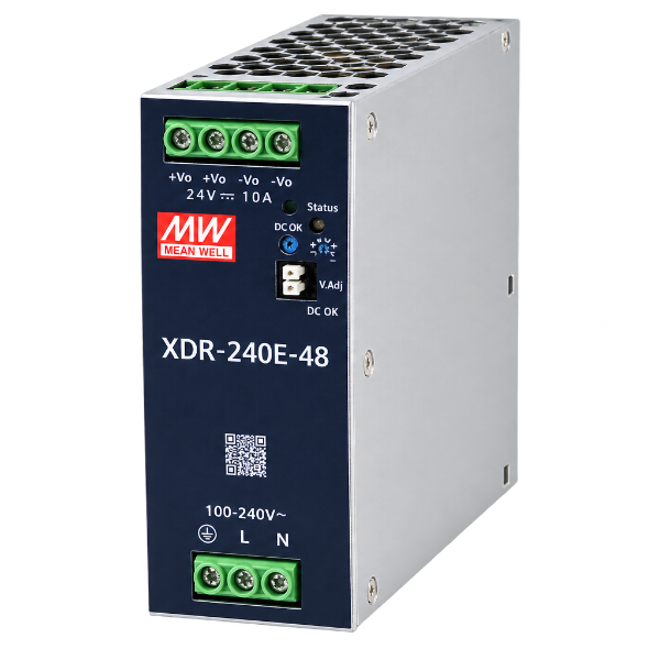 Picture of 240W Industrial Power Supply. -10C 70C. Input 85V 264V AC Output 48V DC/5A 240W.