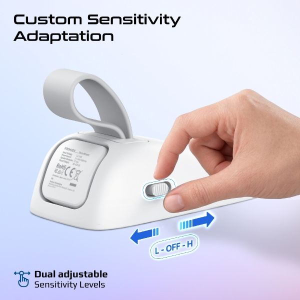Picture of Hi-Sensitivity Portable Door Stopper Alarm with Instant Trigger. White