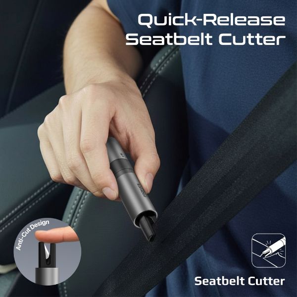 Picture of All-in-One Emergency Rescue Tool with Hammer, Seatbelt Cutter & LED Light