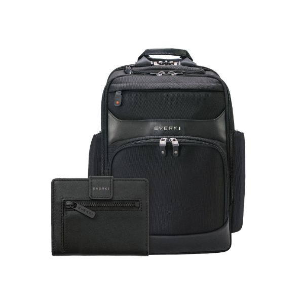 Picture of Onyx Black Laptop Backpack Up to 15.6''. Travel Friendly Includes EKW200 FREE