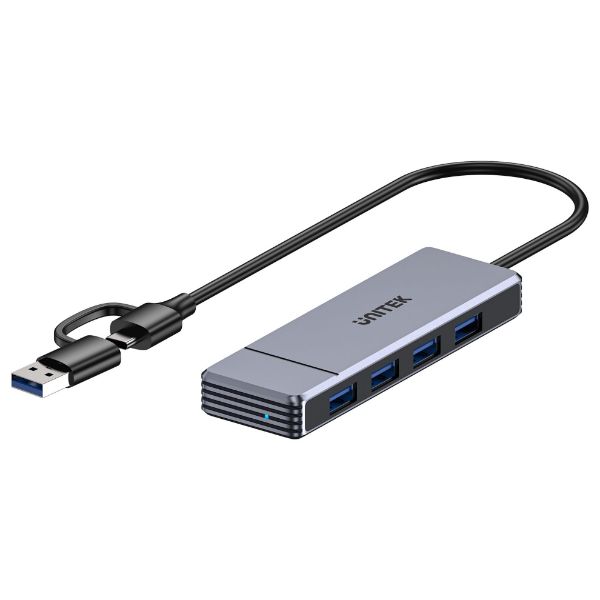 Picture of Omni Series 4-in-1 USB Hub. 4x USB-A Ports, Up to 5Gbps, Dual USB-C/USB-A Connector