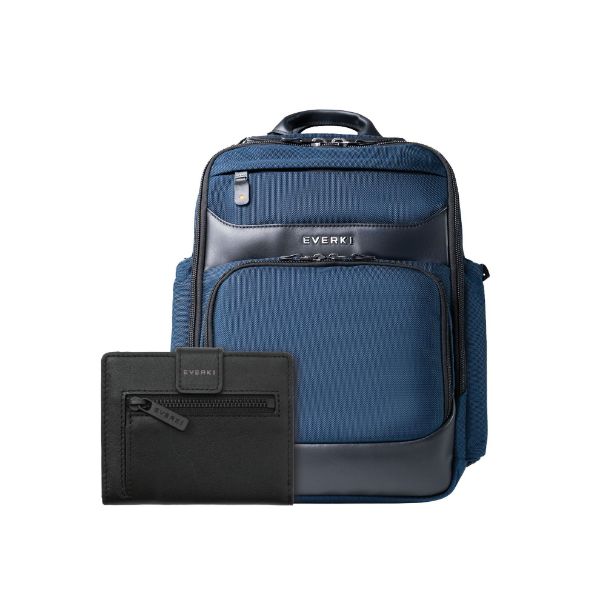 Picture of Onyx Navy Laptop Backpack. Up to 15.6''. Travel Friendly Includes FREE EKW200