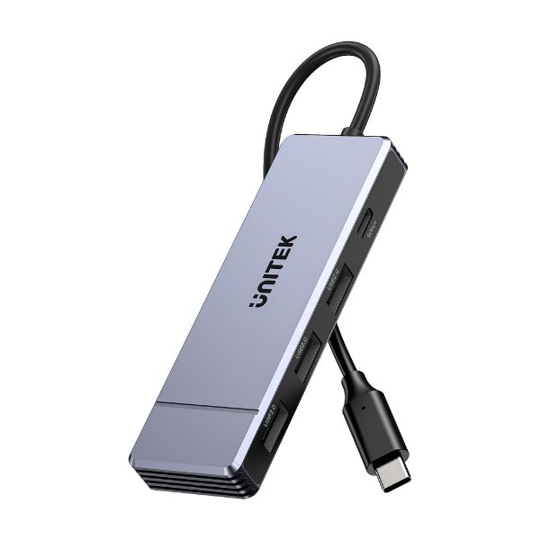 Picture of Omni Series 6-in-1 USB Hub. 1x USB-C, 3x USB-A, 1x HDMI. PD100W, USB-C Connector