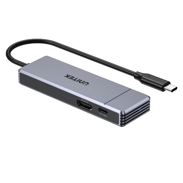 Picture of Omni Series 6-in-1 USB Hub. 1x USB-C, 3x USB-A, 1x HDMI. PD100W, USB-C Connector