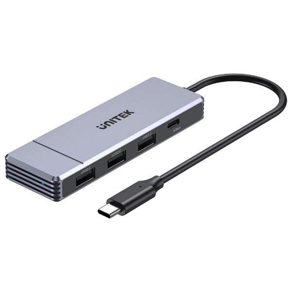 Picture of Omni Series 6-in-1 USB Hub. 1x USB-C, 3x USB-A, 1x HDMI. PD100W, USB-C Connector
