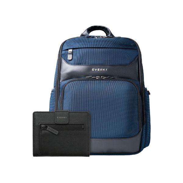 Picture of Onyx Navy Laptop Backpack. Up to 17.3''. Travel Friendly Includes FREE EKW200