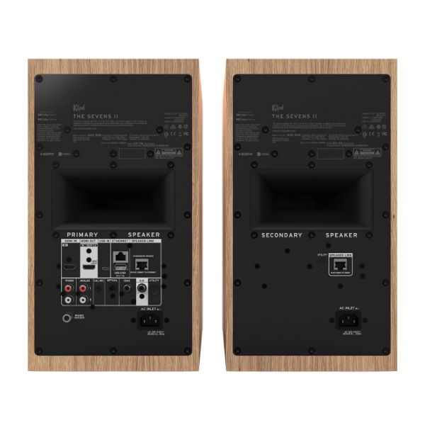 Picture of The Sevens II 6.5" Powered Book Shelf Speakers - RED OAK With FREE AUSTIN Speaker