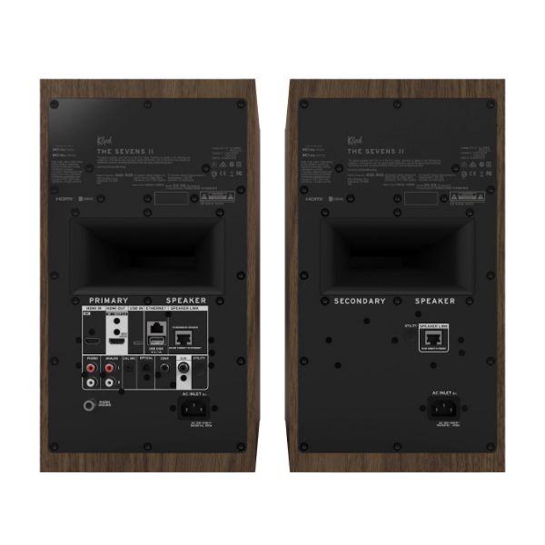 Picture of The Sevens II 6.5" Powered Book Shelf Speakers - Walnut With FREE AUSTIN Speaker