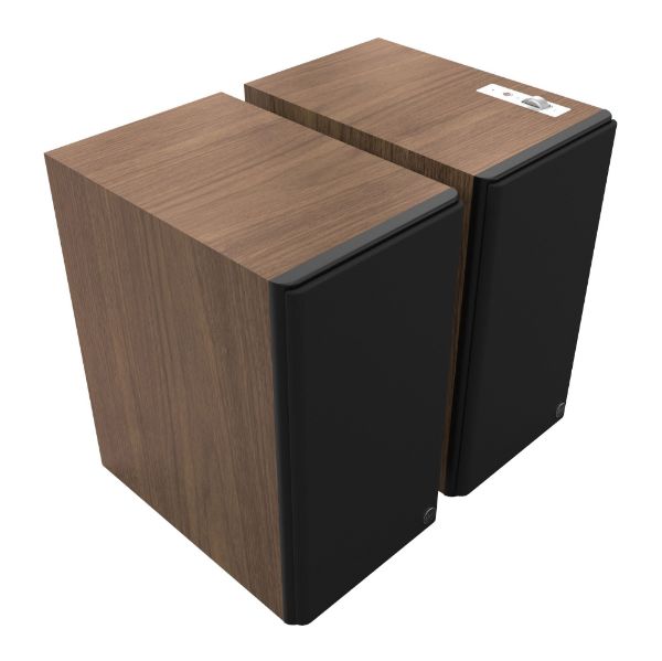 Picture of The Nines II 8" Powered Book Shelf Speakers - WALNUT With FREE NASHVILLE Speaker