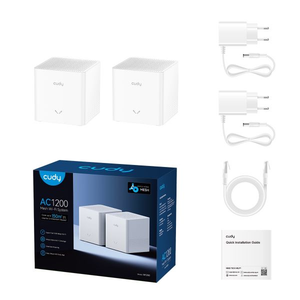 Picture of AC1200 2-Pack Dual-Band Wi-Fi Mesh System Bundle with BONUS Single Unit FREE
