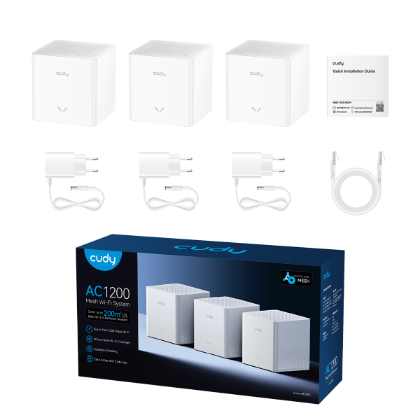 Picture of AC1200 3-Pack Dual-Band Wi-Fi Mesh System Bundle with BONUS Single Unit FREE