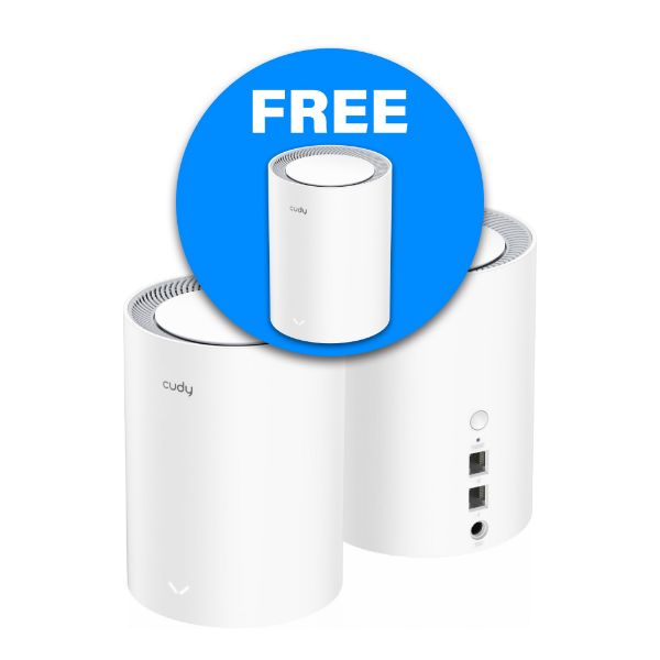 Picture of AX3000 2-Pack 2.5G Dual-Band Mesh System Bundle with BONUS Single Unit FREE