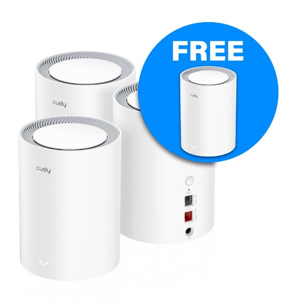 Picture of AX3000 3-Pack 2.5G Dual-Band Mesh System Bundle with BONUS Single Unit FREE