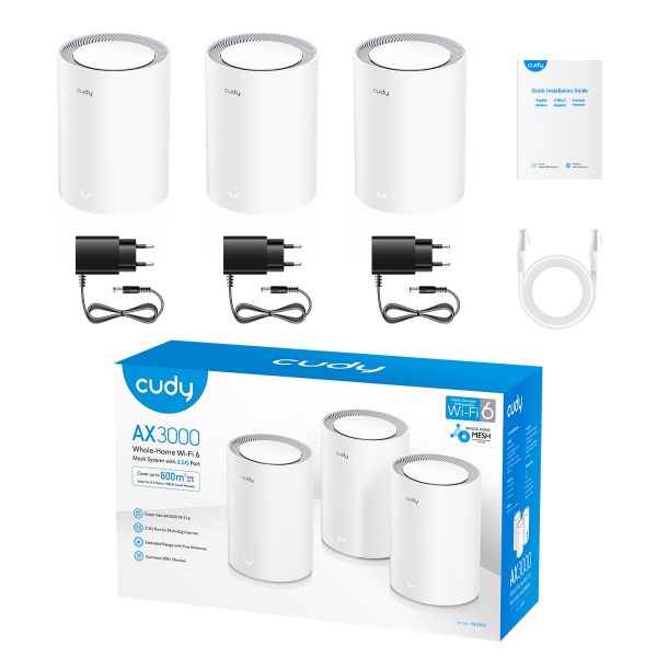 Picture of AX3000 3-Pack 2.5G Dual-Band Mesh System Bundle with BONUS Single Unit FREE