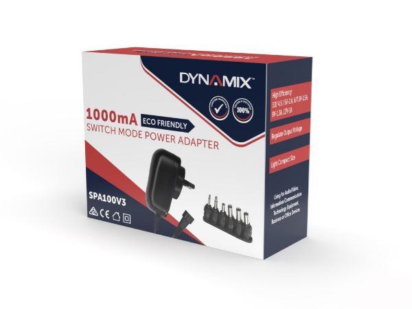 Picture of Universal 1amp AC/DC Power Adapter with 6x Detachable Interchangeable Connectors