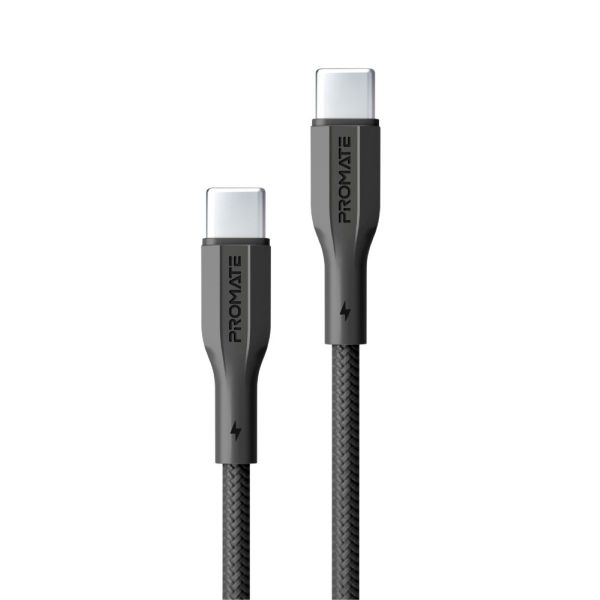 Picture of 2M USB-C to USB-C 240W Flexible Cable. Supports 5A 480Mbps Data. Black