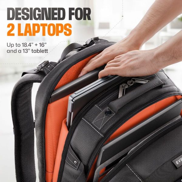 Picture of Titan PRO 18.4" Business Travel Friendly Laptop Backpack. Dual Laptop Bag