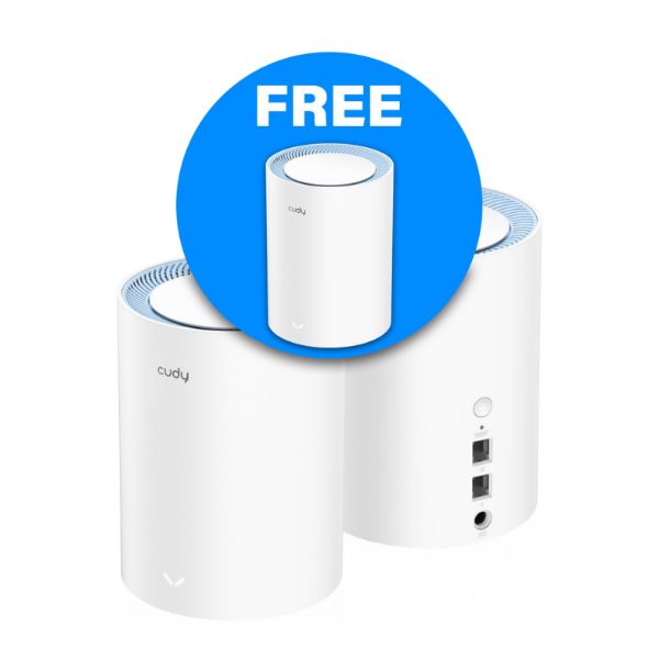 Picture of AC1200 2-Pack Dual-Band Wi-Fi Mesh System Bundle with BONUS Single Unit FREE