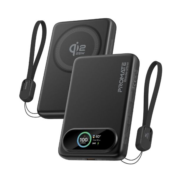 Picture of 10000mAh 25W Qi2.2 Power Bank with Magnetic Wireless Chargin Smart TFT Display