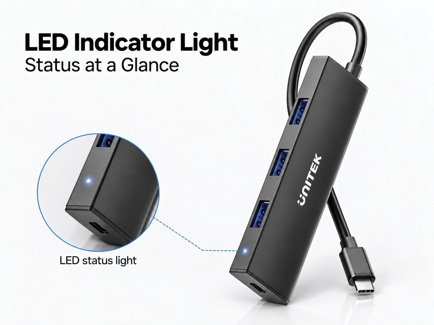 UNITEK USB Hub LED Indicator