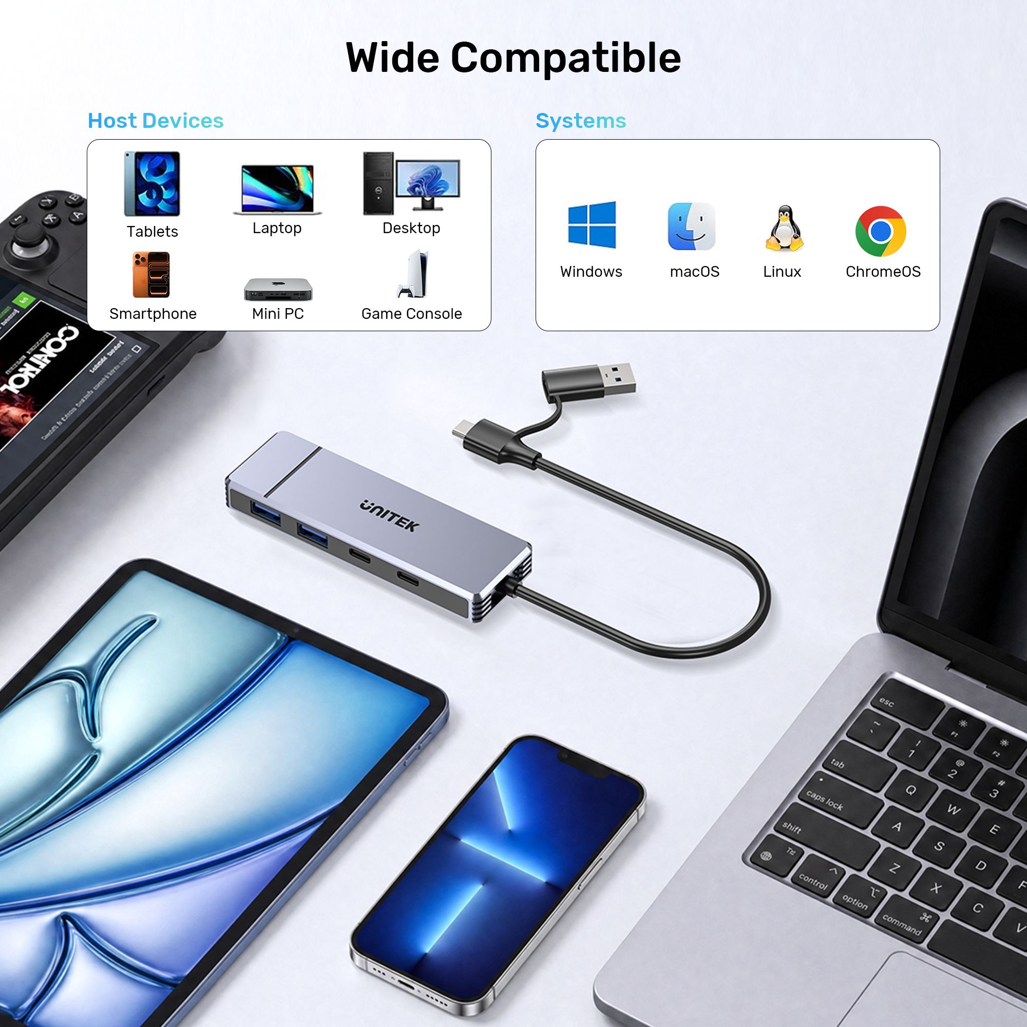 UNITEK Omni Q4 Next 4-in-1 USB Hub
