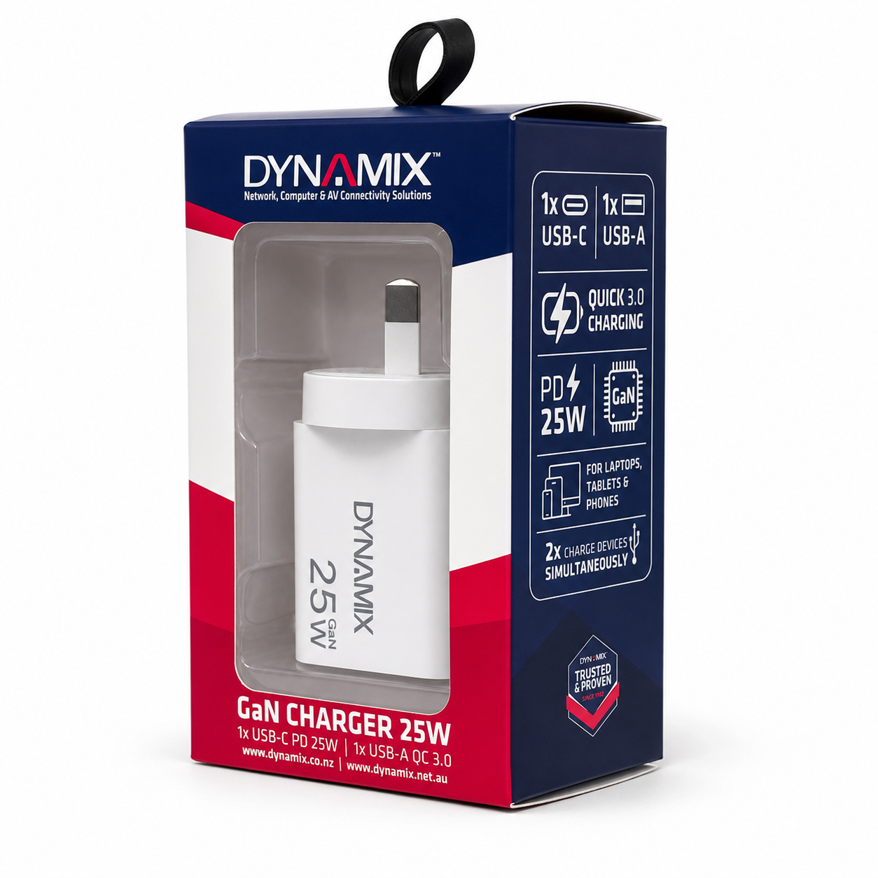 DYNAMIX SPAPD25W-AC compact 25W GaN wall charger