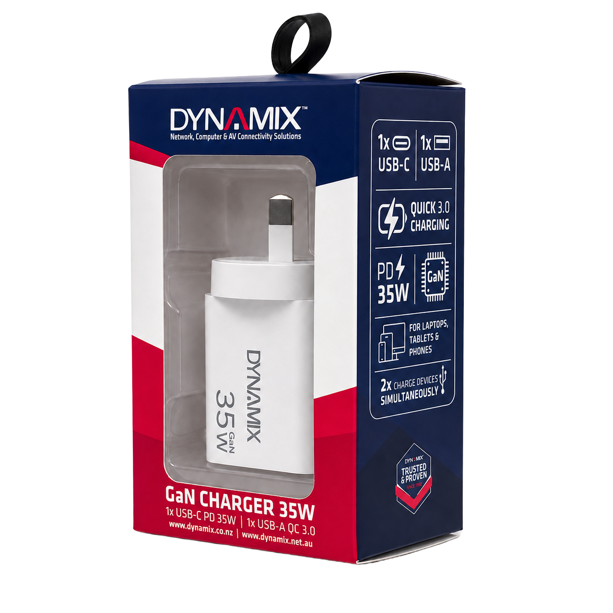 DYNAMIX SPAPD35W-AC compact 35W GaN wall charger