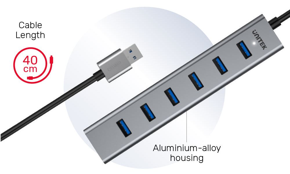Unitek Aluminium Alloy USB Hub