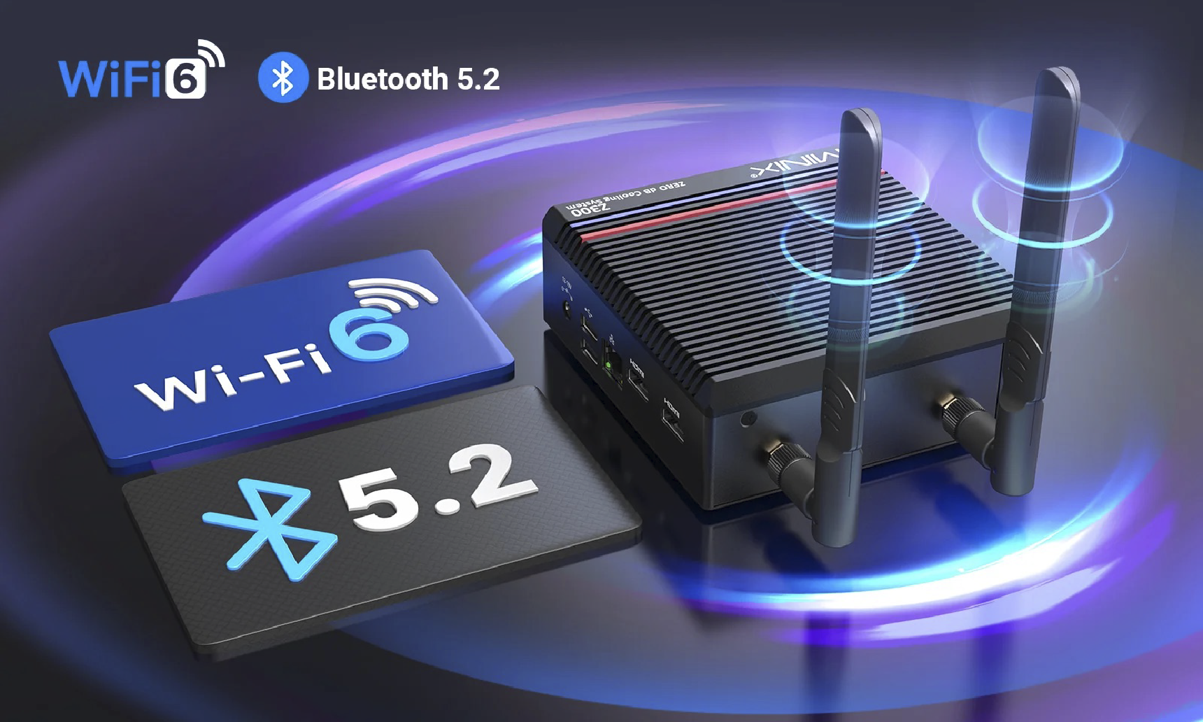 MINIX Z300-0dB Wi-Fi 6 and Bluetooth 5.2